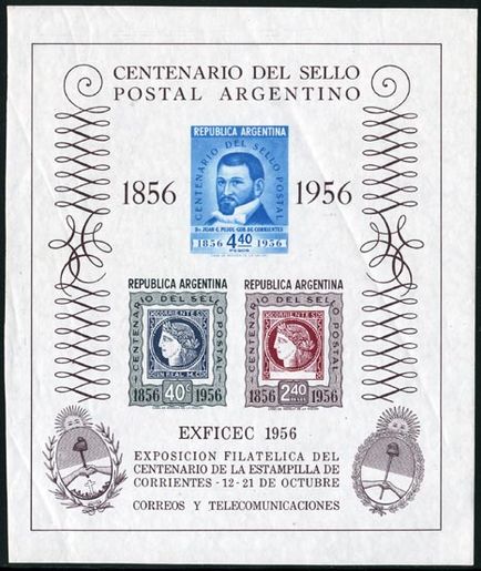Argentina 1956 Stamp on Stamp Souvenir Sheet unmounted mint.