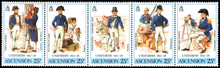 Ascension 1987 19th-century Uniforms (1st series). Royal Navy unmounted mint.