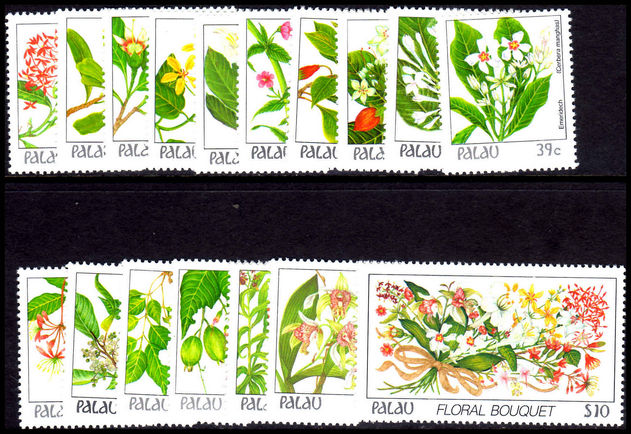 Palau 1987-88 Flowers Set unmounted mint.
