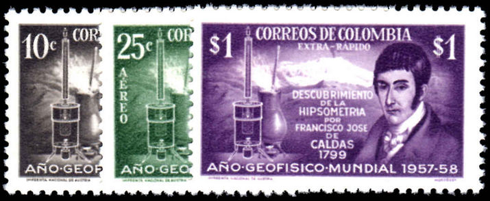 Colombia 1958 International Geophysical Year unmounted mint.