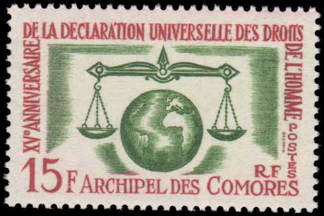 Comoro Islands 1963 Human Rights unmounted mint.