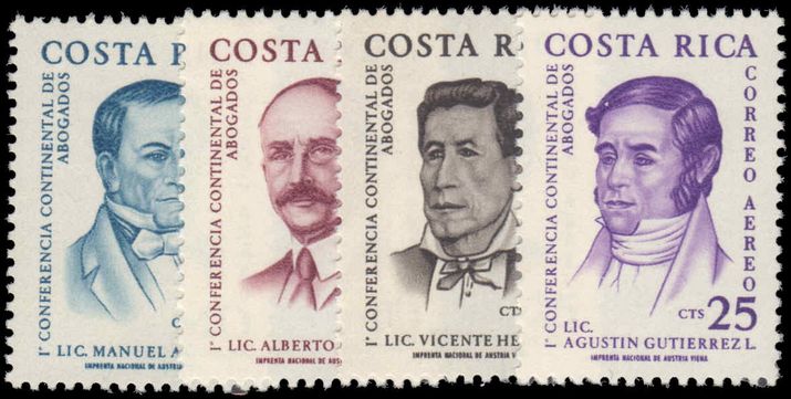 Costa Rica 1961 Lawyers Conference unmounted mint.