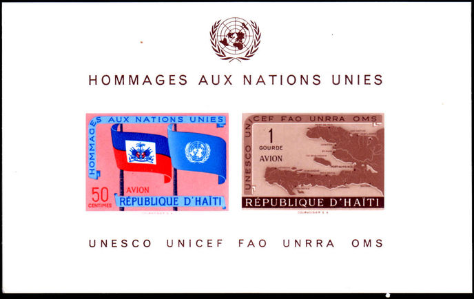 Haiti 1958 Human Rights souvenir sheet unmounted mint.