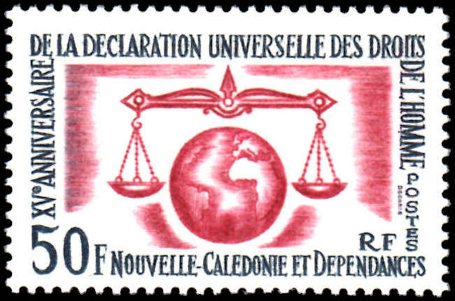 New Caledonia 1963  Human Rights unmounted mint.