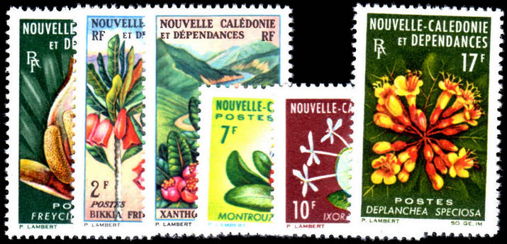 New Caledonia 1964 Flowers part set unmounted mint.