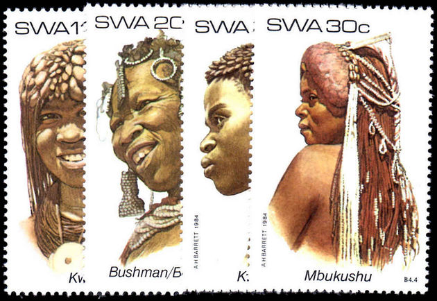 South West Africa 1984 Traditional Headdresses unmounted mint.