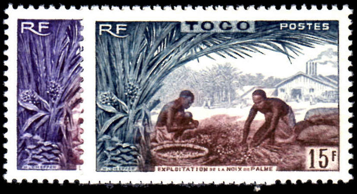 Togo 1954 Palm Nuts 8fr & 15fr unmounted mint.