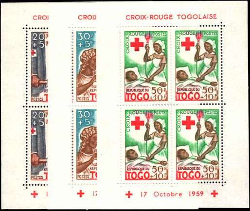 Togo 1959 Red Cross souvenir sheet perf unmounted mint.