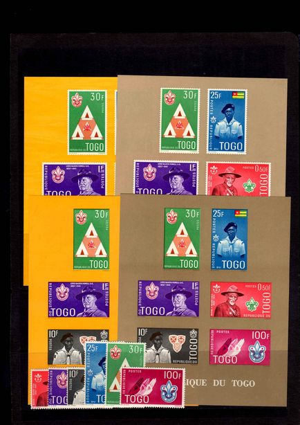 Togo 1961 Scouts with all 4 souvenir sheets unmounted mint.