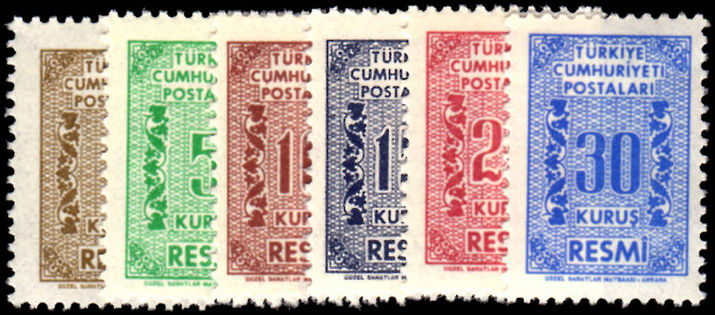 Turkey 1962 Official Set unmounted mint.