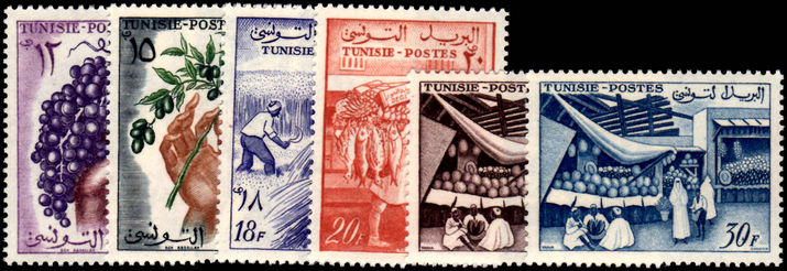 Tunisia 1956-57 Tunisian Products unmounted mint.