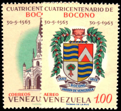 Venezuela 1963 Bocono Cathedral unmounted mint.