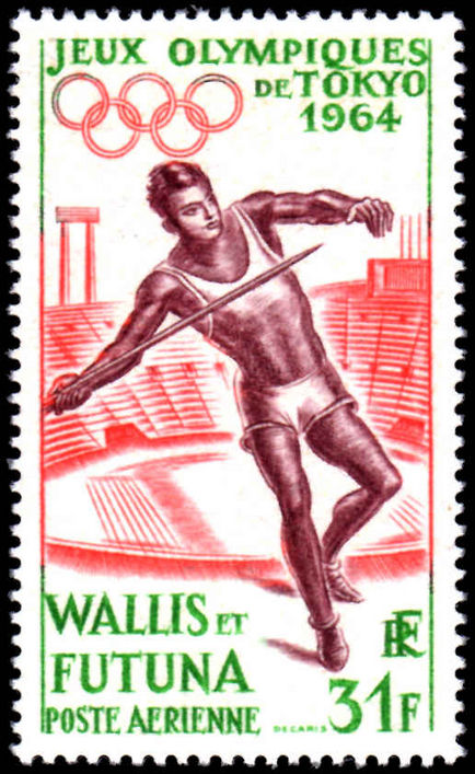 Wallis and Futuna 1964 Olympics lightly mounted mint.