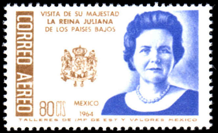 Mexico 1964 Air. Visit of Queen Juliana of the Netherlands unmounted mint.