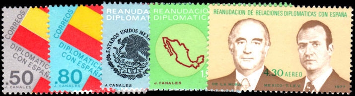 Mexico 1977 Resumption of Diplomatic Relations with Spain unmounted mint.