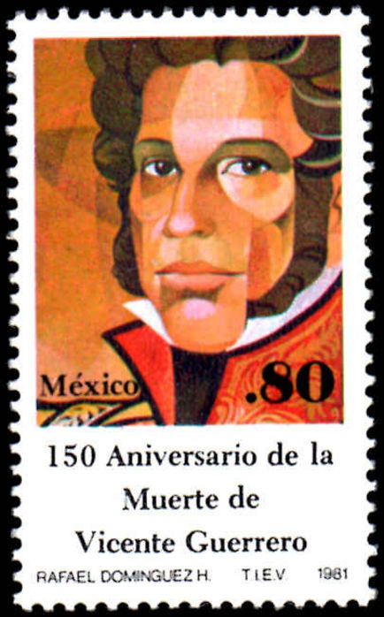 Mexico 1981 150th Death Anniversary of Vicente Guerrero unmounted mint.