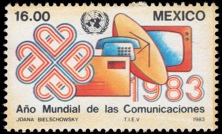 Mexico 1983 World Communications Year unmounted mint.