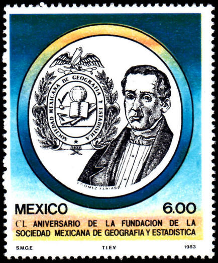 Mexico 1983 150th Anniversary of Mexican Geographical and Statistical Society unmounted mint.