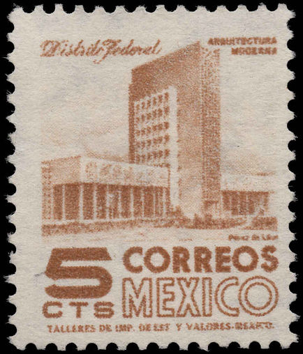 Mexico 1953-76 5c Mexico City ordinary paper unmounted mint.