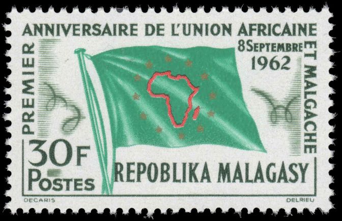Malagasy 1962 African Union unmounted mint.
