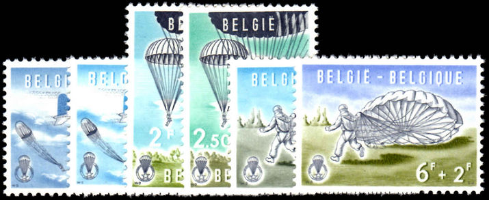 Belgium 1960 Parachuting unmounted mint.