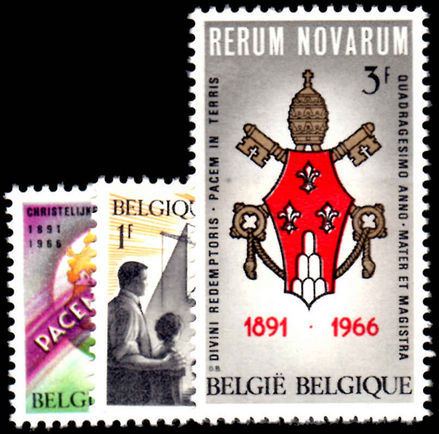 Belgium 1966 Rerum Novarum unmounted mint.