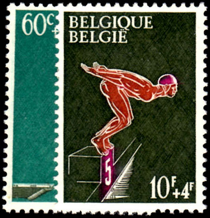 Belgium 1966 Swimming unmounted mint.