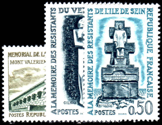 France 1962 Resistance Memorials (1st Series) unmounted mint.