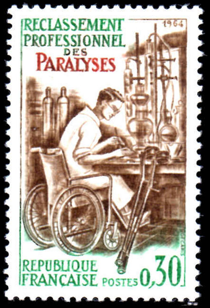France 1964 Rehabilitation of Paralytics unmounted mint.