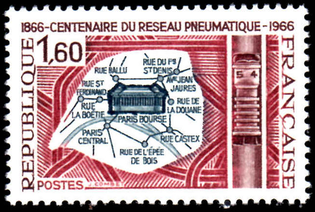 France 1966 Pneumatic Post unmounted mint.