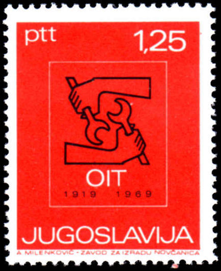 Yugoslavia 1969 50th Anniv of I.L.O. unmounted mint.
