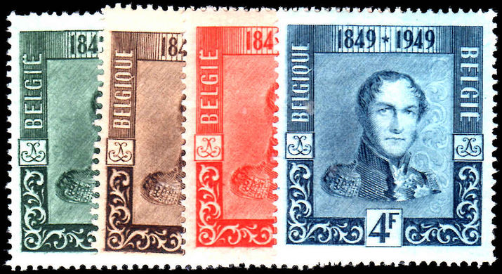Belgium 1949 Belgian Stamp Centenary regular set unmounted mint.