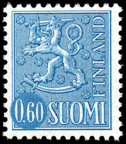 Finland 1963-75 60p new blue Rampant Lion unmounted mint.