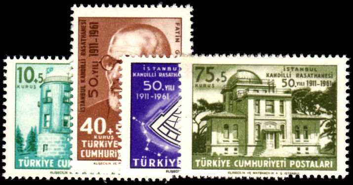Turkey 1961 50th Anniv of Kandilli Observatory Istanbul unmounted mint.