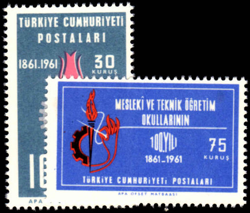 Turkey 1961 Centenary of Professional and Technical Schools unmounted mint.
