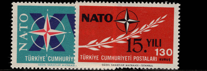 Turkey 1964 15th Anniv of N.A.T.O. unmounted mint.