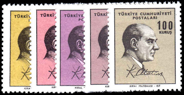 Turkey 1966 Ataturk Kiral Matbaasiist imprint unmounted mint.
