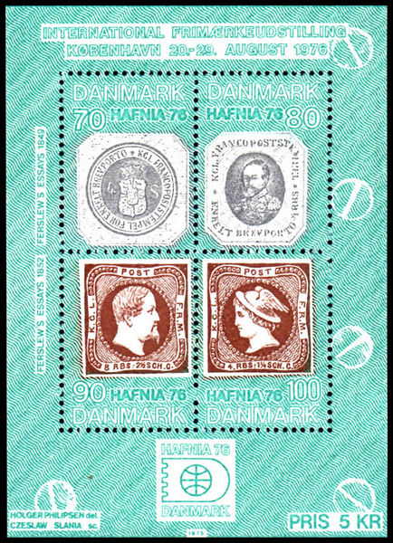 Denmark 1975 Hafnia souvenir sheet  unmounted mint.