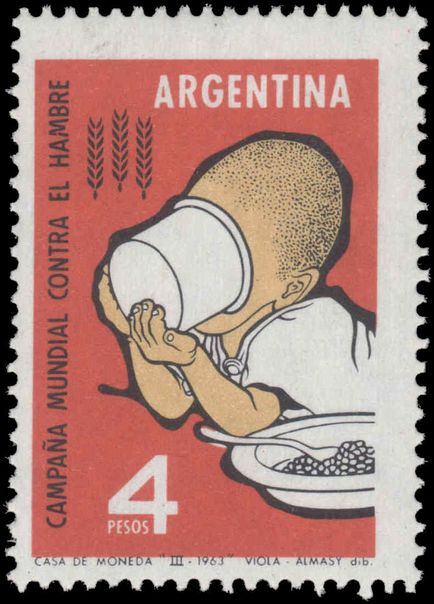 Argentina 1963 Freedom from hunger unmounted mint.
