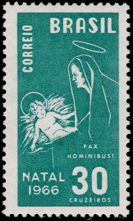 Brazil 1966 Christmas 30cr unmounted mint.