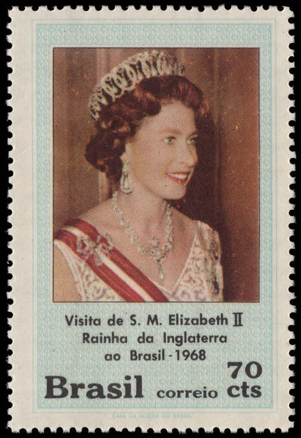 Brazil 1968 Queen Elizabeth unmounted mint.