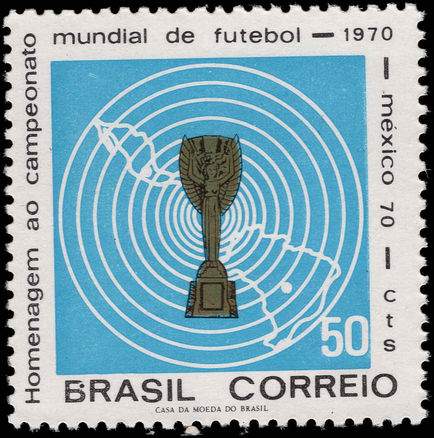 Brazil 1970 World Cup Football unmounted mint.