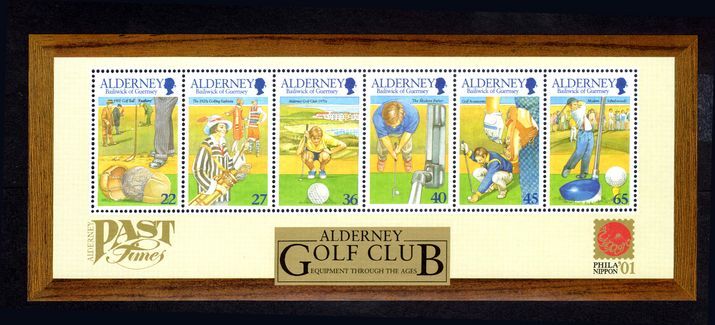 Alderney 2001 Golf Club Miniature Sheet unmounted mint.