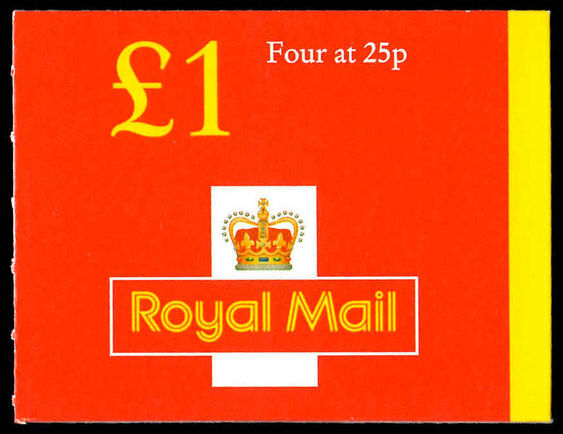 1995 £1 booklet New Style 4 x 25p