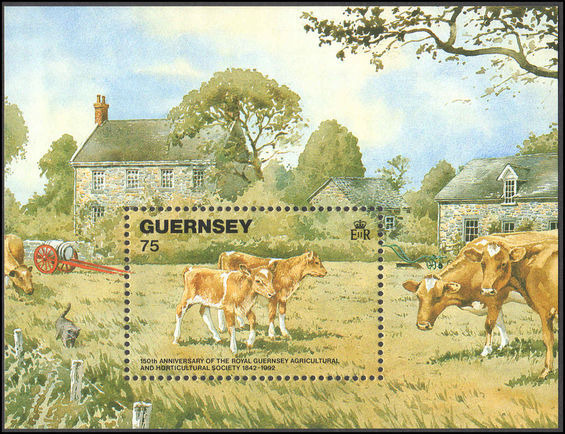 Guernsey 1992 Agricultural souvenir sheet unmounted mint.