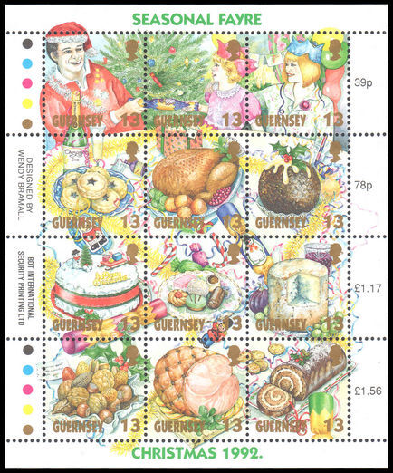 Guernsey 1992 Christmas sheetlet unmounted mint.