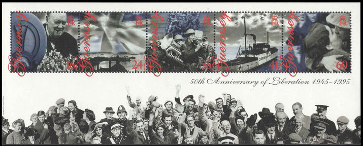 Guernsey 1995 Liberation souvenir sheet unmounted mint.