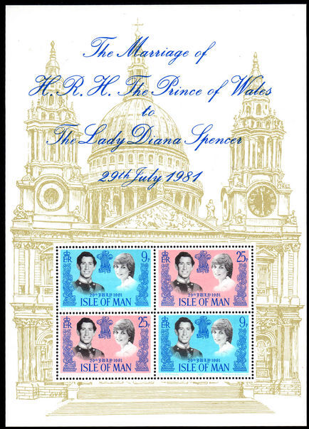 Isle of Man 1981 Royal Wedding souvenir sheet unmounted mint.