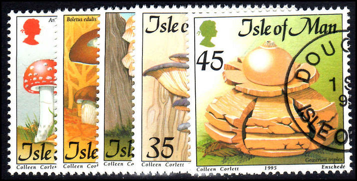 Isle of Man 1995 Fungi fine used.