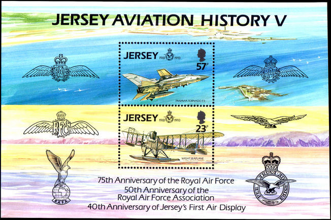 Jersey 1993 RAF souvenir sheet unmounted mint.